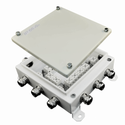 Коробка монтажная огнестойкая КМ-О(32к)-IP66-2020, 200х200х60 мм, 12 вводов