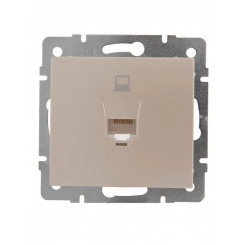 Розетка RAIN компьютерная жемчужно-белый перламутр механизм Розетка RAIN компьютерная жемчужно-белый перламутр механизм