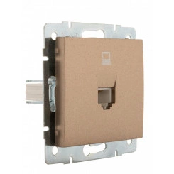 Розетка RAIN компьютерная бронза матовая механизм Розетка RAIN компьютерная бронза матовая механизм