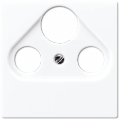 Накладка для телевизионной розетки (SAT-TV-FM)  Серия A500  Материал- термопласт  Цвет- белый