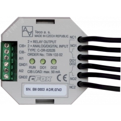 Компактный модуль дискретных и аналоговых вх/вых C-OR-0202B, CIB, 2x AI/DI, 2x RO Нормально открытые/закрытые (NO/NC) контакты, 230VAC/16A