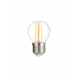 Лампа сетодиодная декоративная LED 8w E27 4000K шар прозрачный филамент 230/50 Jazzway