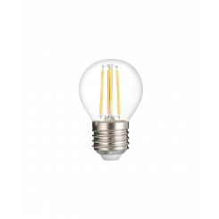 Лампа сетодиодная декоративная LED 8w E27 4000K шар прозрачный филамент 230/50 Jazzway
