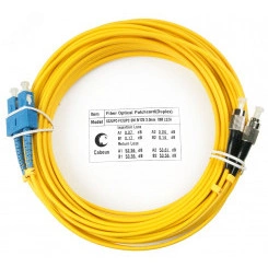 Шнур оптический duplex 20м SC-FC 9/125 sm LSZH FOP(d)-9-SC-FC-20m Шнур оптический duplex 20м SC-FC 9/125 sm LSZH FOP(d)-9-SC-FC-20m