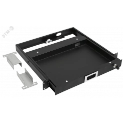 Полка выдвижная клавиатурная 19д 1U 400мм черная ITK by ZPAS