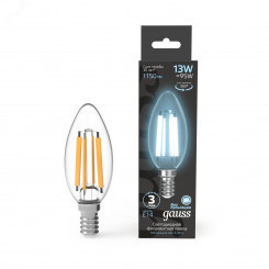 Лампа светодиодная LED 13Вт 1150Лм 4100К белая Е14 Свеча Filament Gauss
