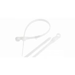 Стяжка нейлоновая неоткрывающаяся, 150х3,5мм, с проушиной 4,5мм, белая, 100шт Стяжка нейлоновая неоткрывающаяся, 150х3,5мм, с проушиной 4,5мм, белая, 100шт