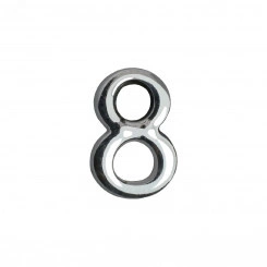 Цифра дверная на двусторонней клеевой основе, АЛЛЮР 8 хром