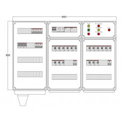 Щит управления электрообогревом DEVIBOX FHR 9x4400 D330 (в комплекте с терморегулятором и датчиком температуры)