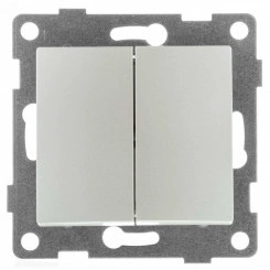 GUSI Bravo МЕХАНИЗМ Выключатель двухклавишный, скрытая установка, 10А, 250В. Цвет шампань GUSI Bravo МЕХАНИЗМ Выключатель двухклавишный, скрытая установка, 10А, 250В. Цвет шампань