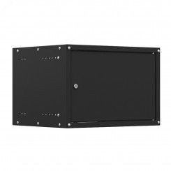 Шкаф настенный телекоммуникационный NTSS LIME 15U 550х450х770мм, 2 профиля 19, дверь сплошная металл, боковые стенки несъемные, разобранный, черный RAL 9005