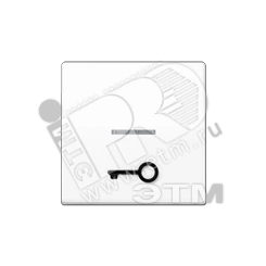 Клавиша для выключателя с окошком для подсветки и символом замок белая Клавиша для выключателя с окошком для подсветки и символом замок белая