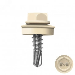 Саморез по металлу 5,5х19 RAL1014 сверло №3 Саморез по металлу 5,5х19 RAL1014 сверло №3