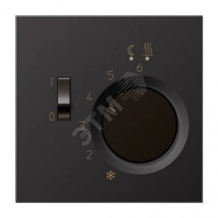 Накладка для регулятора подогрева пола   Серия LS990  Материал- металл  Цвет- алюминий дарк