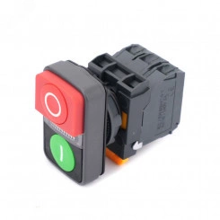 Кн двойн SB5 в сборе модуль 22мм зI+сиг ламп+кр выст О пластик 24ВDС 1НО+1НЗ