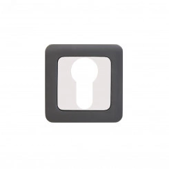 Накладка декоративная (комплект) под цилиндровый механизм замка, АЛЛЮР АРТ ET-S1 MBN/CP (4242) графит