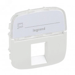 Valena ALLURE Лицевая панель для одиночных розеток телефонных/информационных с держателем маркировки Жемчуг