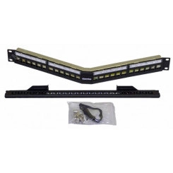 Патч-панель PPBL4A-19-24-SH-RM модульная 19д 24 порта угловая 1U Патч-панель PPBL4A-19-24-SH-RM модульная 19д 24 порта угловая 1U