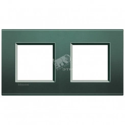 LivingLight Рамка прямоугольная 2 поста Зеленый шелк