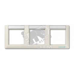 Рамка 3 поста с полем для надписи слоновая кость Рамка 3 поста с полем для надписи слоновая кость