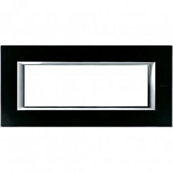 Axolute Накладки декоративные прямоугольные стекло/черное стекло на 6 модулей