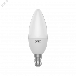 Лампа светодиодная LED 5.5 Вт400 Лм 3000К теплая E14 Свеча Basic Gauss