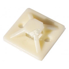 Площадка под хомут 27х27 полипропиленовая белая самоклеящаяся (20шт)