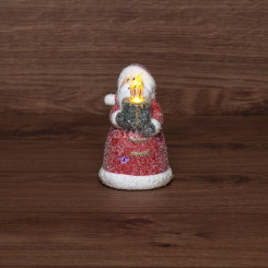 Керамическая домашняя фигурка Дед Мороз со свечкой 7х7х12 см