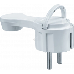 Вилка Navigator 61 365 NCA-PL06-16A-E-WH плоская с/з белая