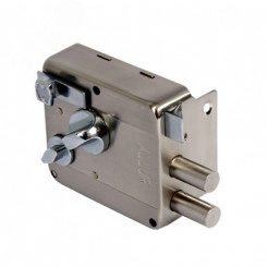 Замок накладной цилиндровый для деревянных дверей, АЛЛЮР 556 GS-R никель Замок накладной цилиндровый для деревянных дверей, АЛЛЮР 556 GS-R никель