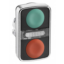 Головка кнопки двойная без маркировки + LED
