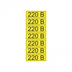 Наклейка знак электробезопасности ''220 В '' 35х100 мм 70шт. Наклейка знак электробезопасности ''220 В '' 35х100 мм 70шт.
