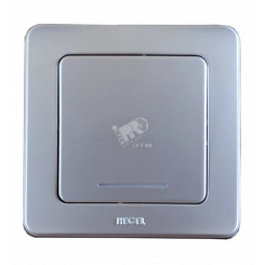 Выключатель одноклавишный скрытый с индикацией серебро 10А Выключатель одноклавишный скрытый с индикацией серебро 10А