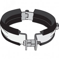 Хомут опорный 200 с анкерной шпилькой М12/60 мм и стеновой пластиной