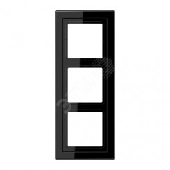 Рамка 3-я для горизонтальной/вертикальной установки  Серия- LS-Design  Материал- дуропласт  Цвет- черный