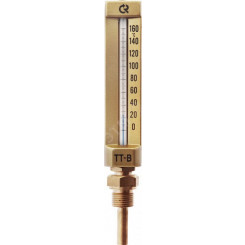 Термометр жидкостный стеклянный виброустойчивый прямой ТТ-B-150/50. П11 1/2' 0-160С