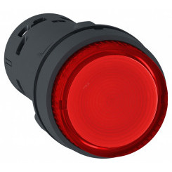 Кнопка 22мм 230В красная с подсветкой 1НО