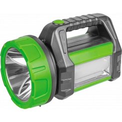 Фонарь светодиодный NPT-SP18-ACCU 5Вт+20LED 250лм 450м аккумуляторный прожектор+кемпинг пластик 2Ач