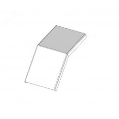 Крышка лотка КЛС 100х50-45 УХЛ1 для поворота трассы вниз на 45 горячее цинкование S1.5 Крышка лотка КЛС 100х50-45 УХЛ1 для поворота трассы вниз на 45 горячее цинкование S1.5