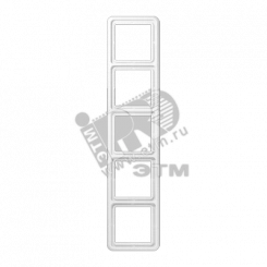 Рамка 5 постов универсальная белая Рамка 5 постов универсальная белая