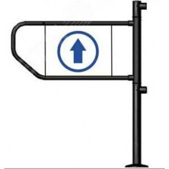 Калитка Флажок 25-ПМ (Правая хром Н=1000 В=770 2  муфты под трубу 25 мм антивандальная с механизмом регулировки положения рамки)