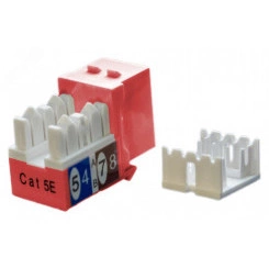 Вставка KJ9-8P8C-C5e-90-RD Keystone Jack RJ-45(8P8C) категория 5e красная Вставка KJ9-8P8C-C5e-90-RD Keystone Jack RJ-45(8P8C) категория 5e красная