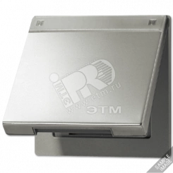 Крышка откидная с возвратной пружиной и полем для надписи 12х15мм антрацит Крышка откидная с возвратной пружиной и полем для надписи 12х15мм антрацит