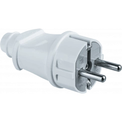 Вилка Navigator 61 359 NCA-PL02-16A-E-WH прямая с заземлением белая Вилка Navigator 61 359 NCA-PL02-16A-E-WH прямая с заземлением белая