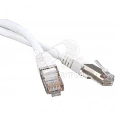 Патч-корд SF/UTP экранированный категория 5e LSZH белый (0.5м)