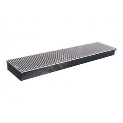 Конвектор внутрипольный SCN 200.240.2500 с естественной конвекцией (решетка роликовая, анодированный алюминий)