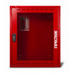 Шкаф пожарный для огнетушителя навесной с окном Престиж 540х650х230 красный