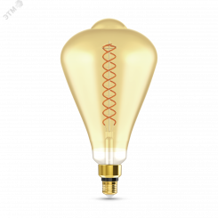 Лампа светодиодная LED 6 Вт 890 Лм 2700К теплая Е27 ST164 golden straight Filament Gauss