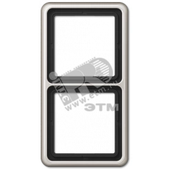 Рамка 2 поста универсальная платина Рамка 2 поста универсальная платина