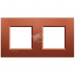 LivingLight Рамка прямоугольная 2 поста Красный шелк LivingLight Рамка прямоугольная 2 поста Красный шелк